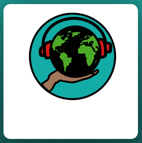 Image of the podcast logo. Podcast featured Michelle on Environmental Justice, art, ethnofuturism, and more
